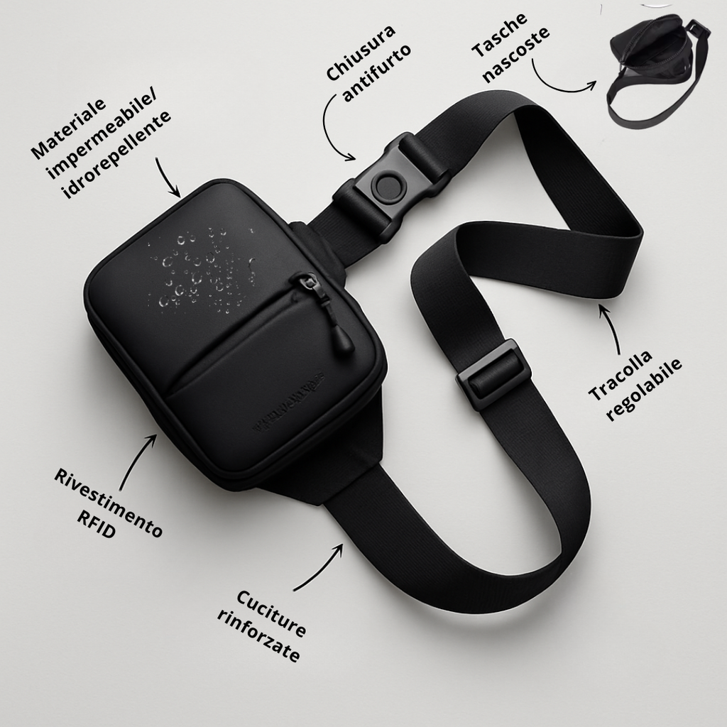 🛡️ URBAN GUARD™ – La Borsa Antifurto Intelligente per la Vita Urbana