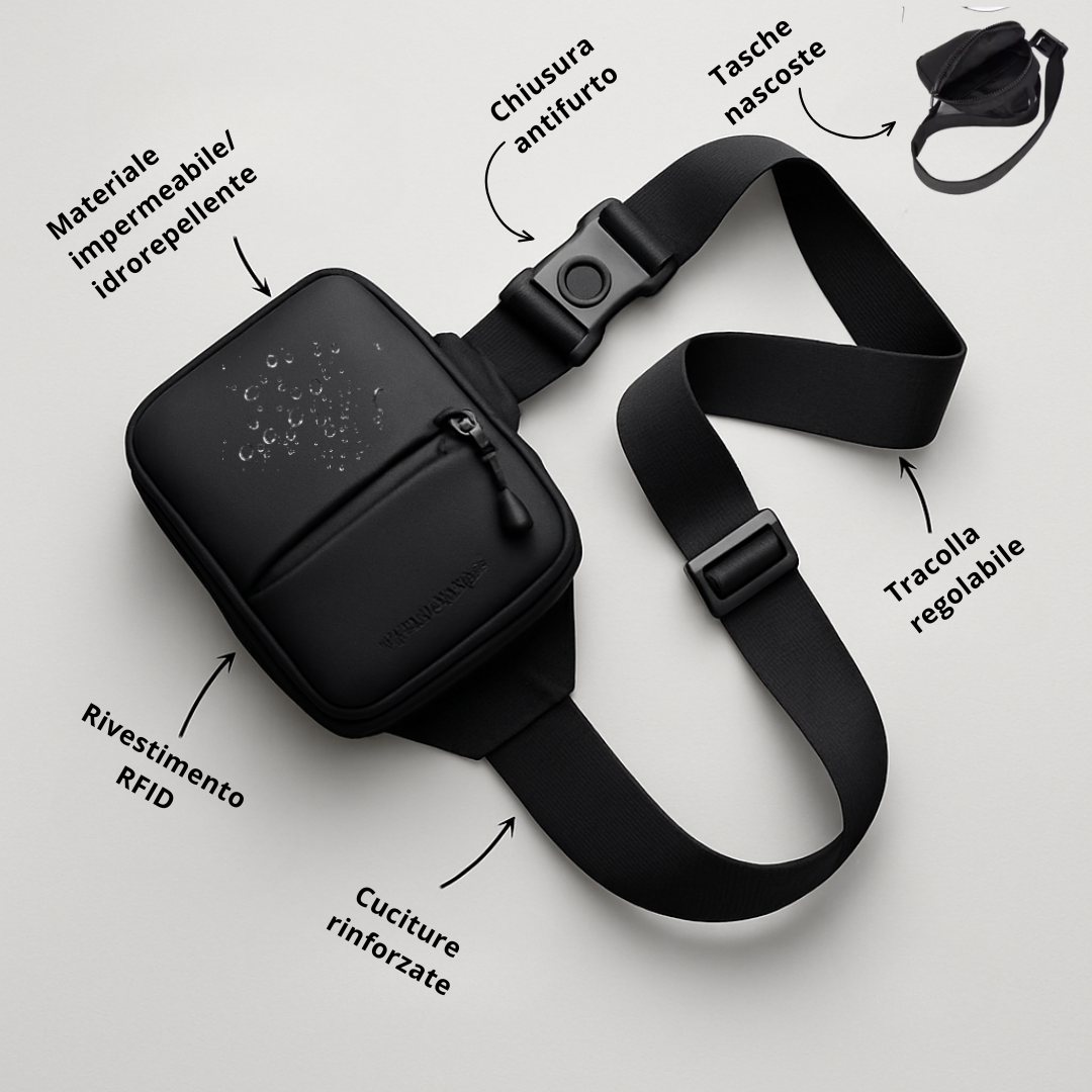 🛡️ URBAN GUARD™ – La Borsa Antifurto Intelligente per la Vita Urbana
